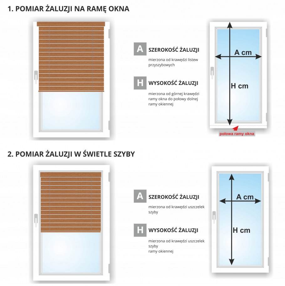 Типоразмеры жалюзи
