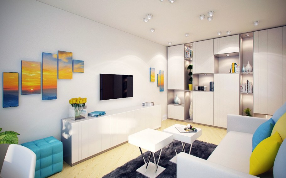 Скандинавский дизайн квартиры 60 кв.м