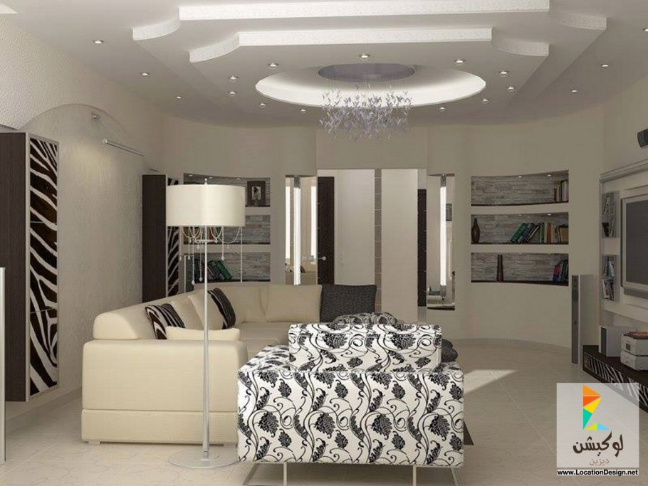 Гостиная в светлых тонах Неоклассика