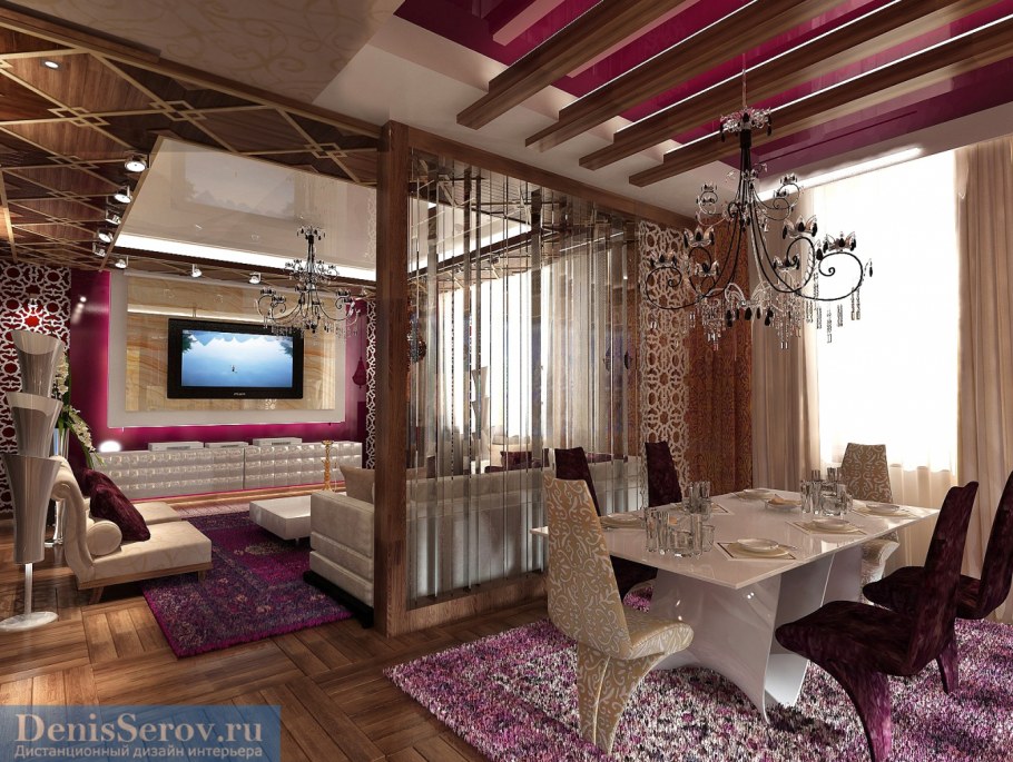 Квартира студия в Восточном стиле