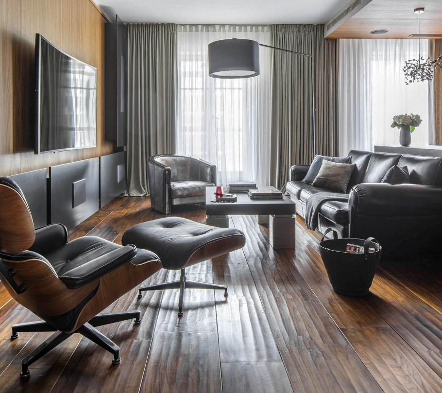 Брутализм в интерьере гостиной