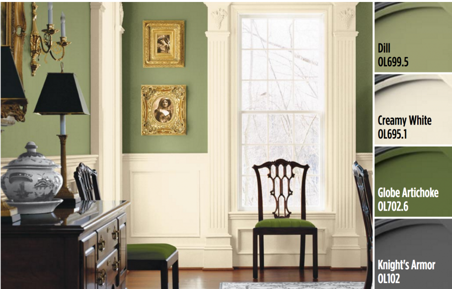 Голубые двери в интерьере классика