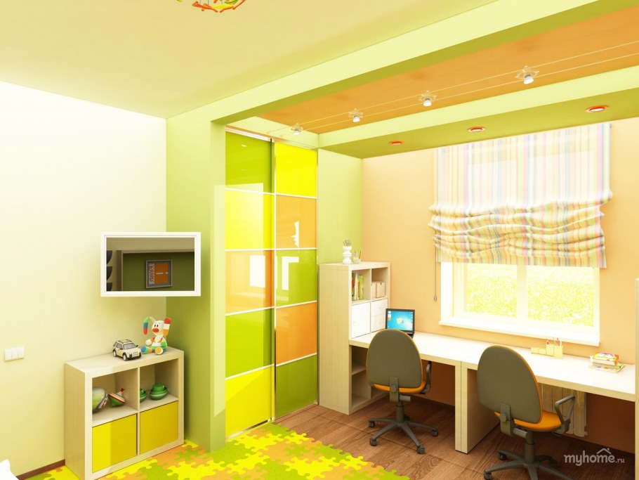Детские комнаты для двоих детей