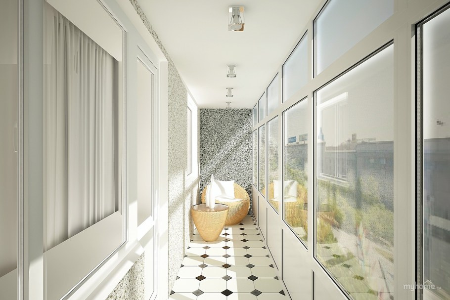 Ламинат на балконе