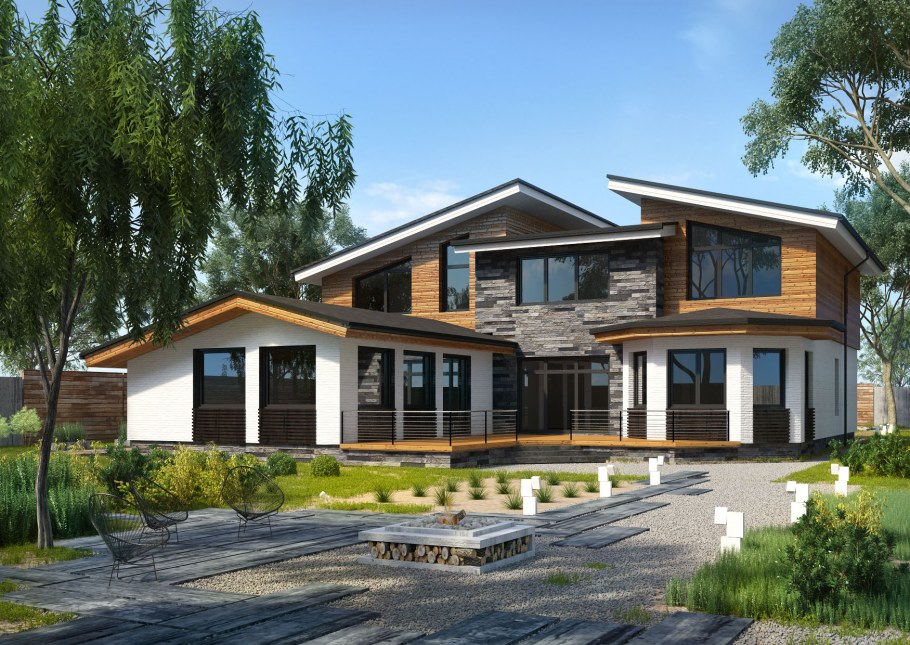 Стиль Шале фасад