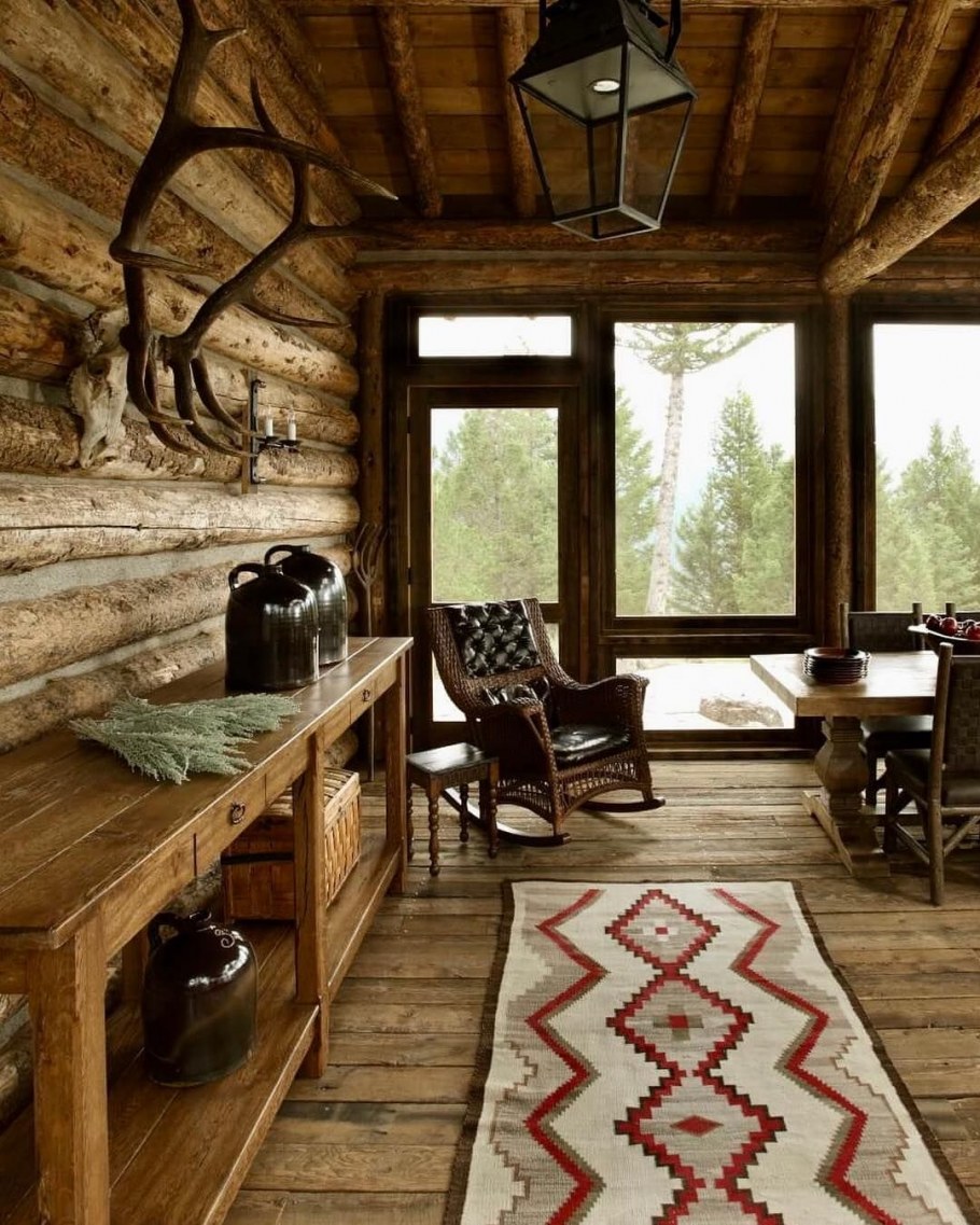 Охотничий домик интерьер
