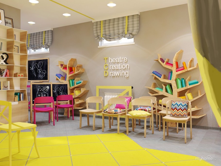 Творческая мастерская для детей интерьер