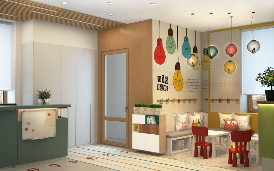 Необычный интерьер детского сада