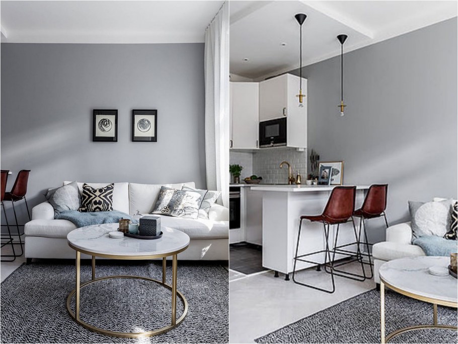 Зал в скандинавском стиле