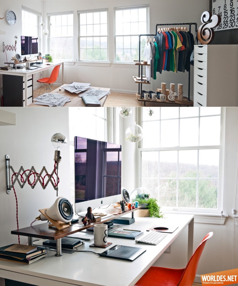 Рабочее место дизайнера в офисе