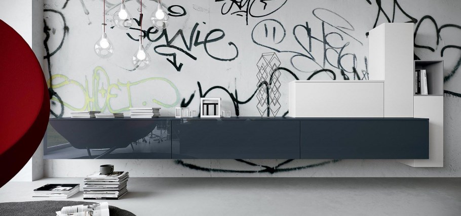 Граффити в интерьере кухни