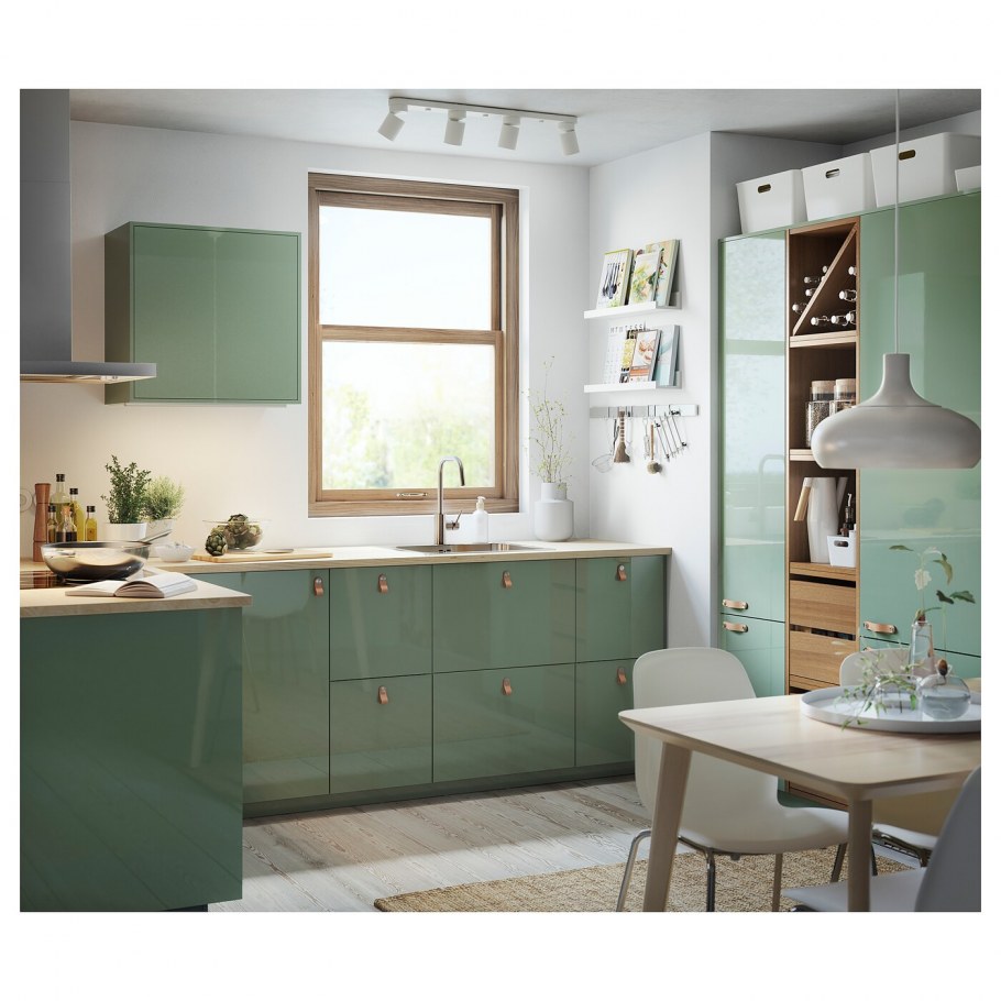 Кухня икеа Калларп зеленая