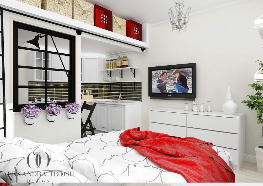 Интерьер квартиры студии 25 кв.м