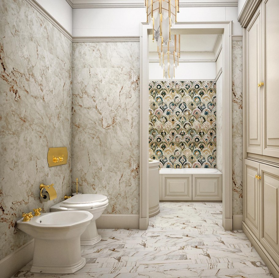 Санузел в классическом стиле