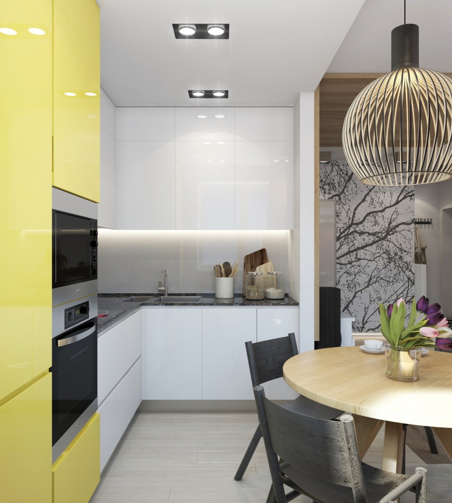 Стильная маленькая кухня