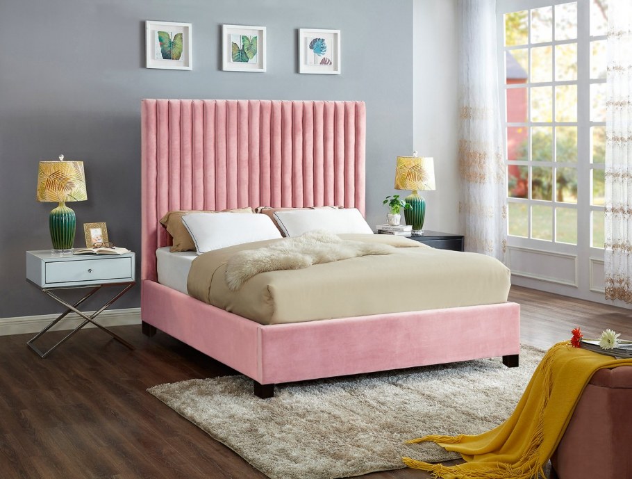 Кровать Осхен 180 Velvet Pink