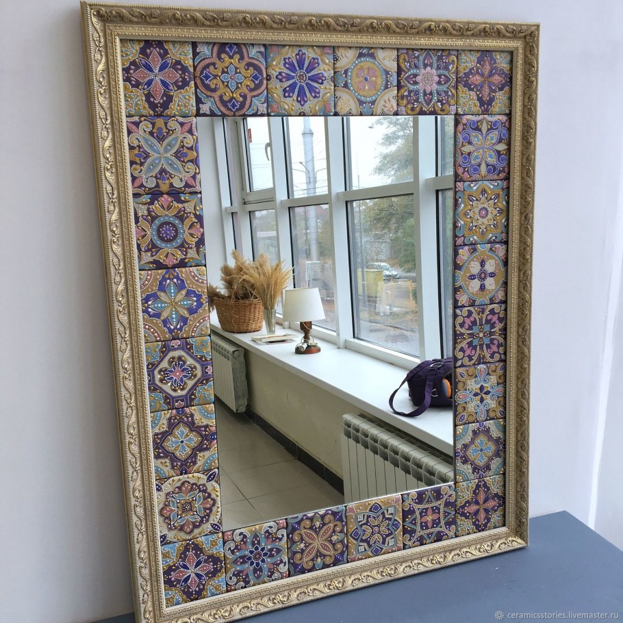 Декорирование стен плетеными тарелками