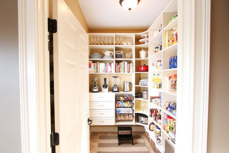 Кладовая в маленькой комнате в доме