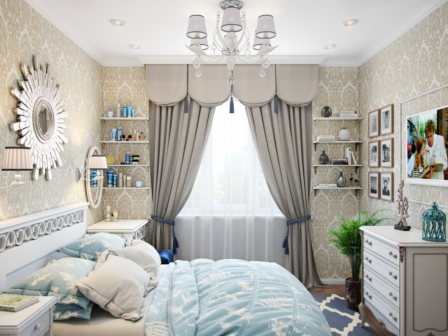 Будуар в спальне в современном стиле
