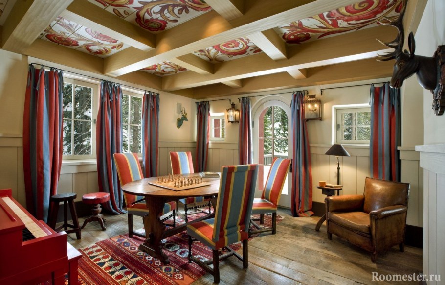 Гостиная в русском стиле