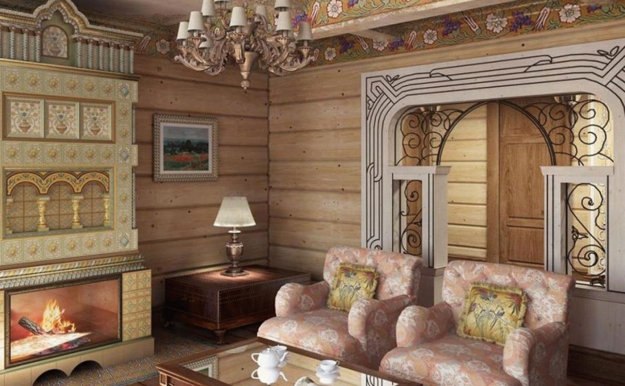 Спальня в русском стиле