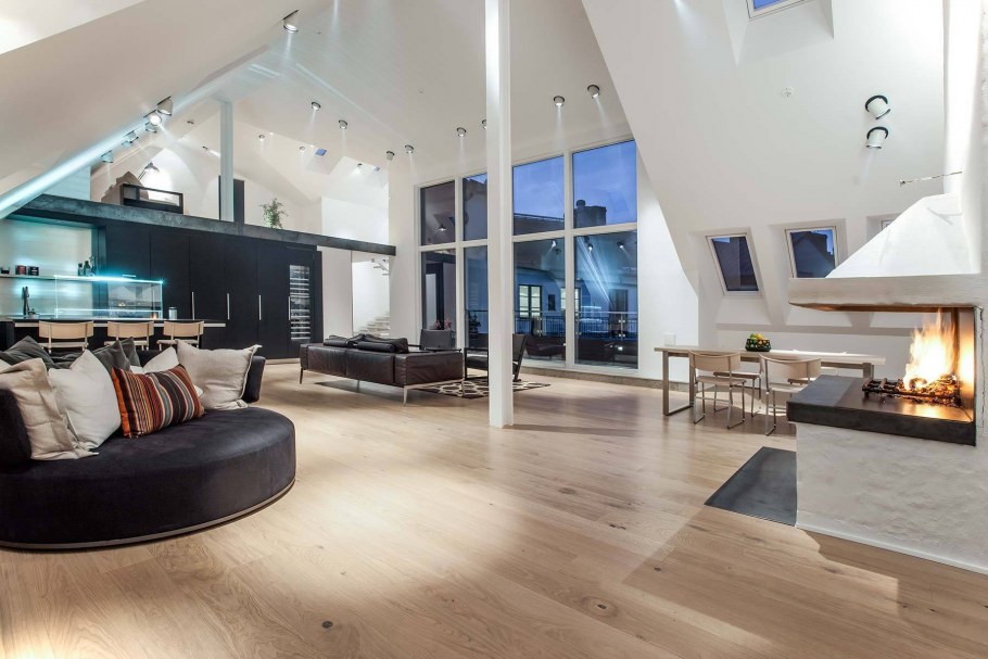 Мансарда с высоким потолком