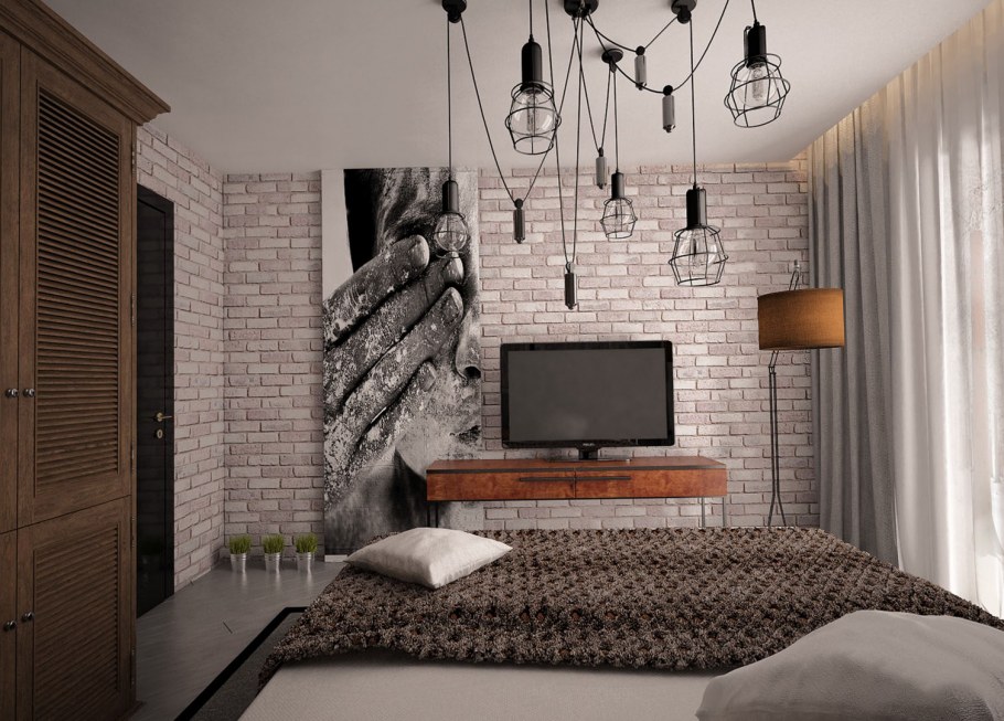 Комната в стиле лофт 12кв