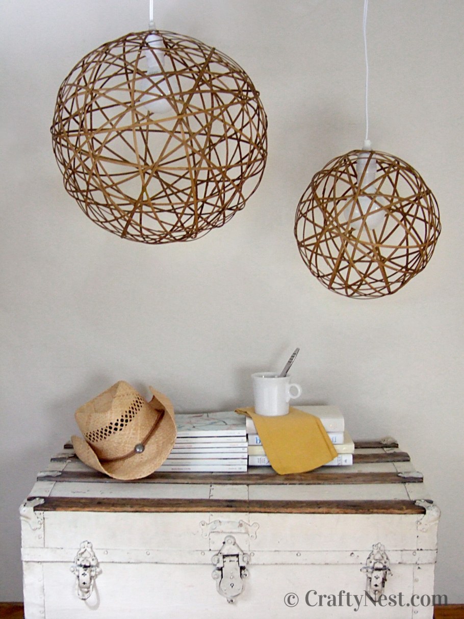 Абажур из бамбуковых палочек