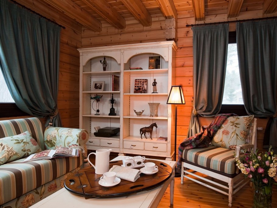 Гостиная в деревенском стиле