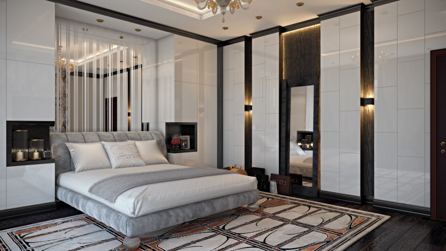 Шкаф в спальню арт деко