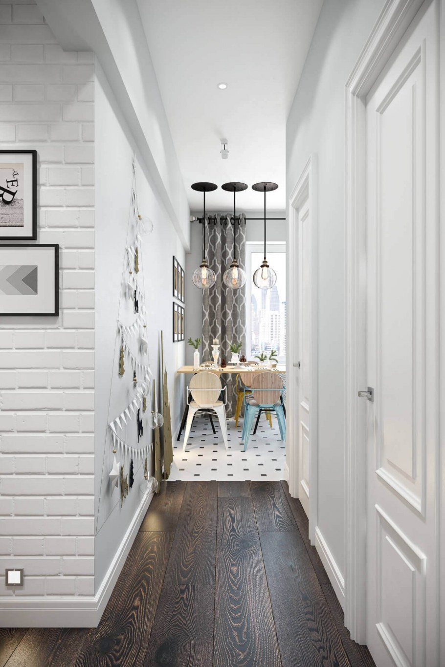 Плитка в прихожей Скандинавский стиль