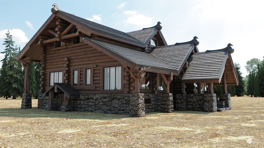Охотничий домик из сруба