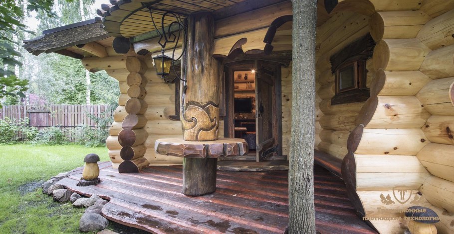 Красивые бани из бревна