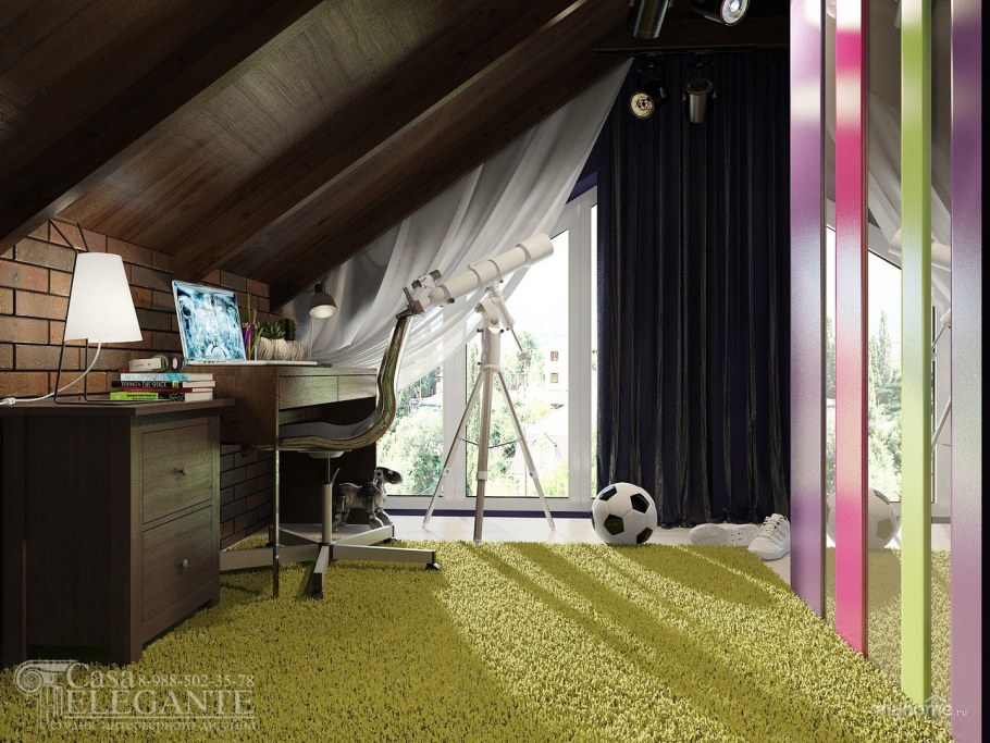 Мансардная комната для мальчика