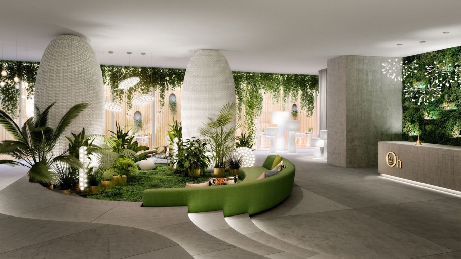 Интерьер в стиле футуризм Бионика