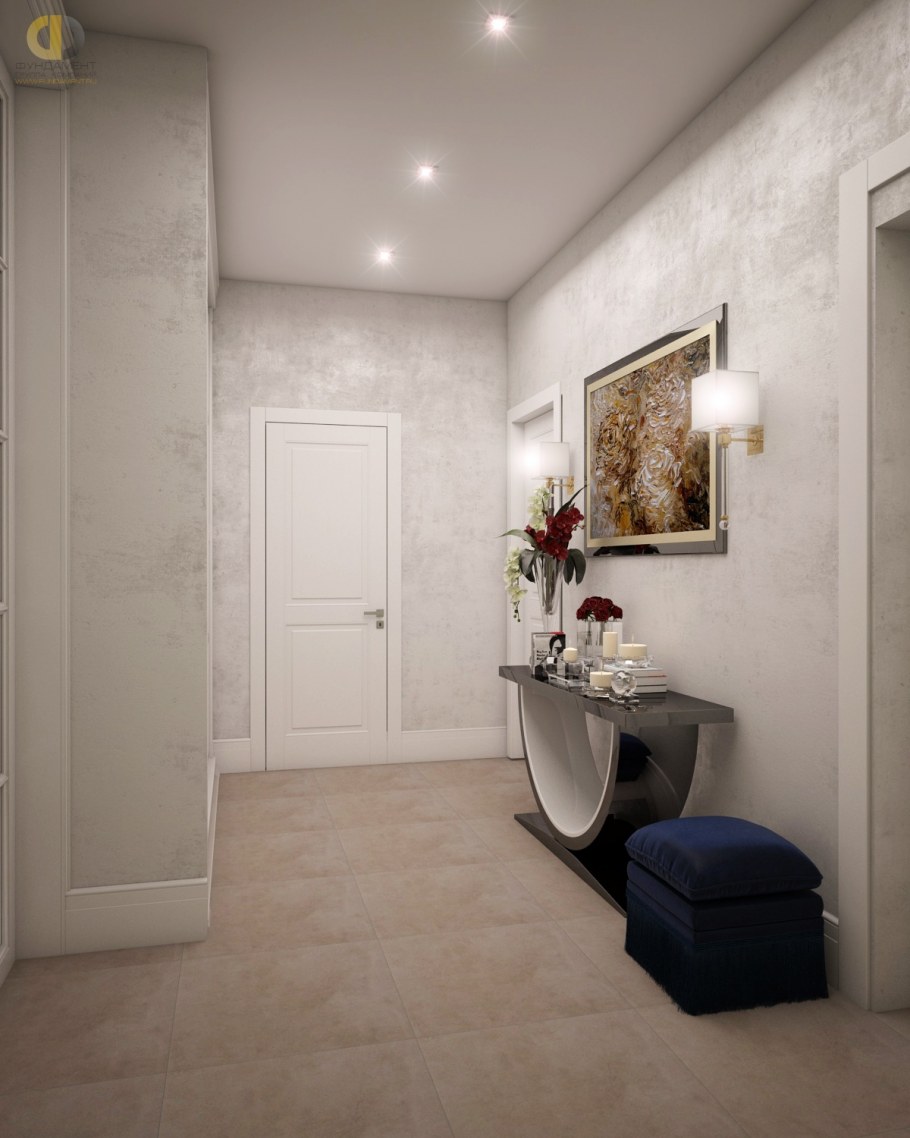 Прихожая в однотонном цвете