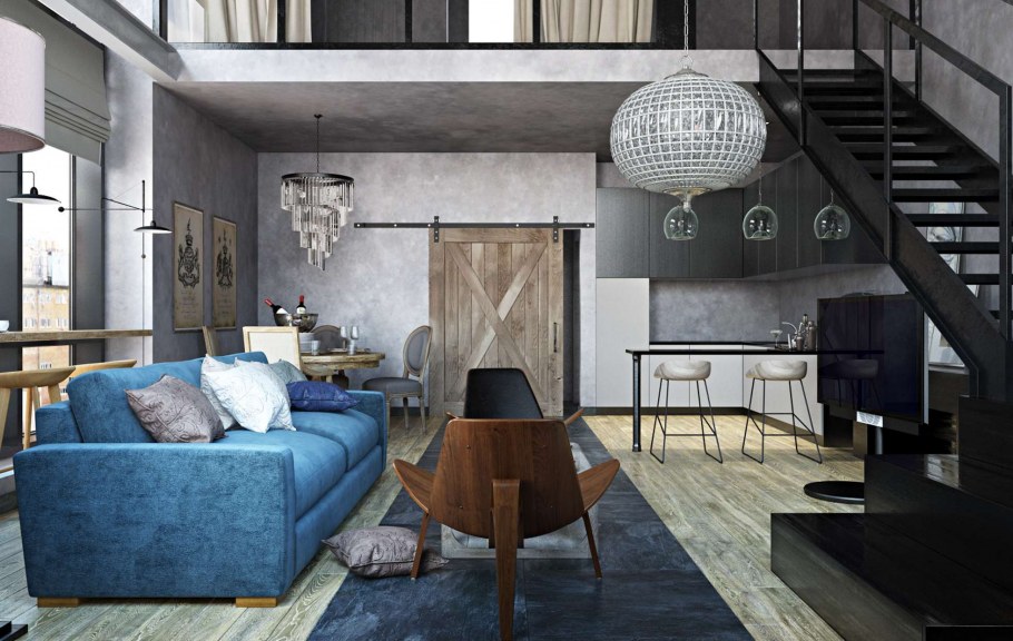 Ральф Лорен синие интерьеры