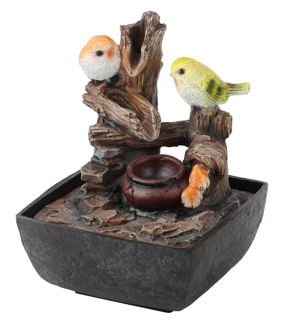 Настольный фонтан с подсветкой птички gafn01-031 Green Apple