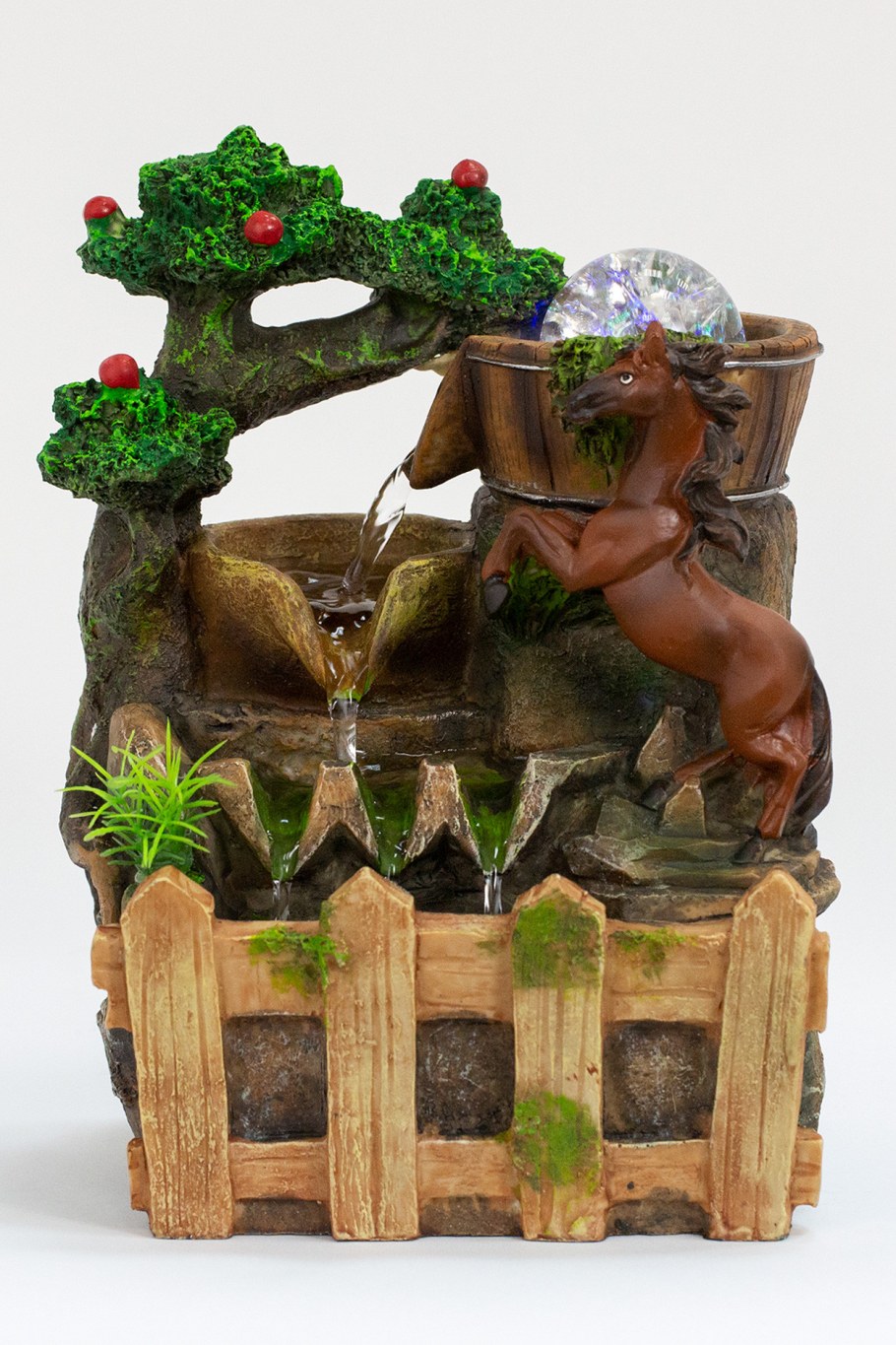 Настольный декоративный фонтан с подсветкой