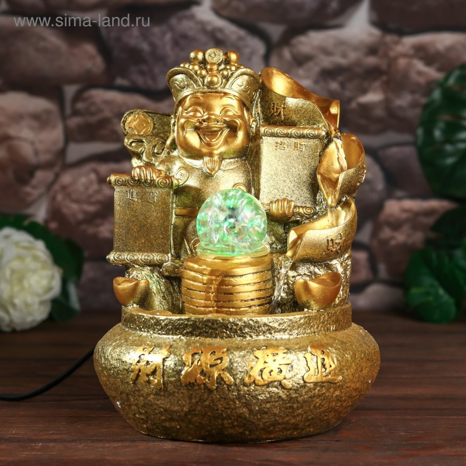 Настольный фонтан с подсветкой птички gafn01-031 Green Apple