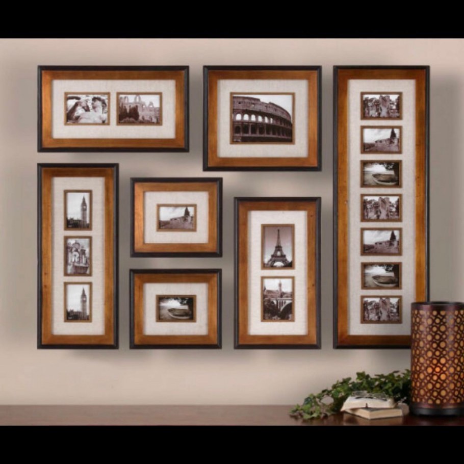 Панно из фоторамок на стену