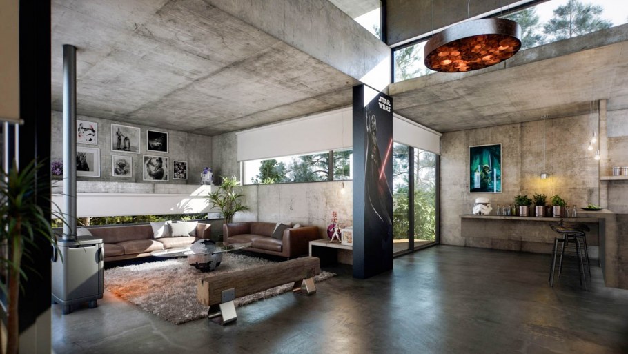 Дизайнерский бетонный дом