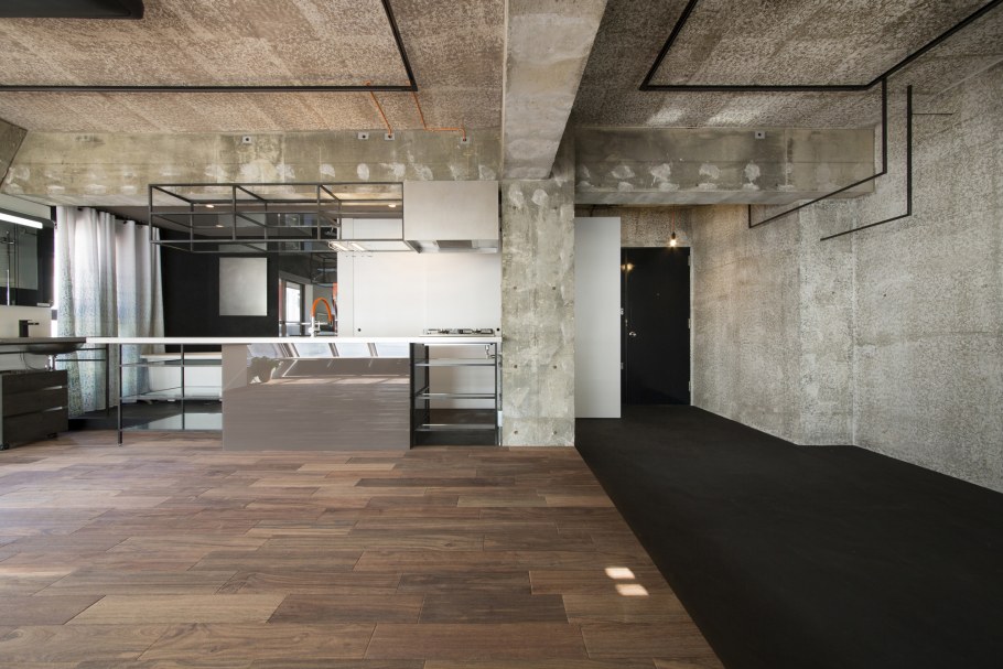 Бетон и дерево в интерьере