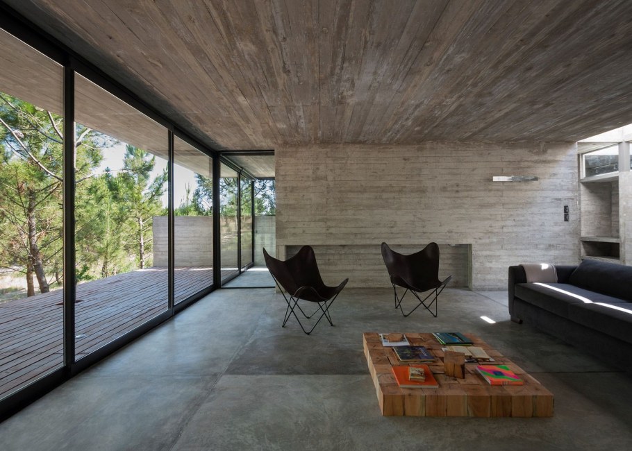 Дома из бетона и стекла изнутри