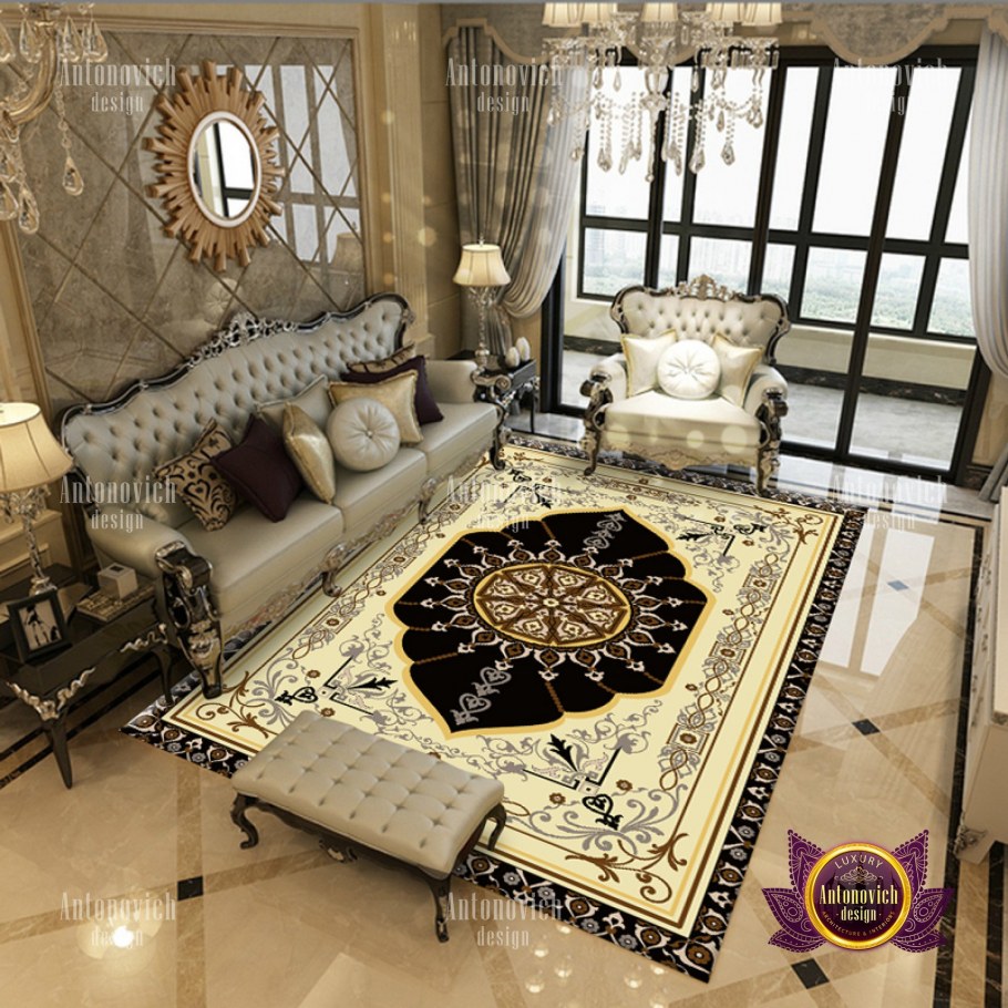 Линкруста в интерьере гостиной в стиле Неоклассика