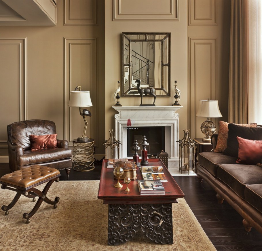 Неоклассика гостиная 20кв