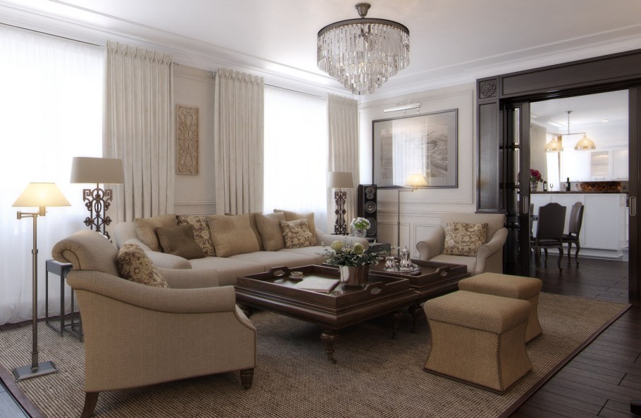 Ковер в неоклассическом интерьере