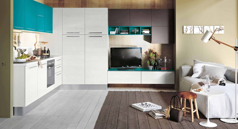 Кухонный гарнитур в гостиной