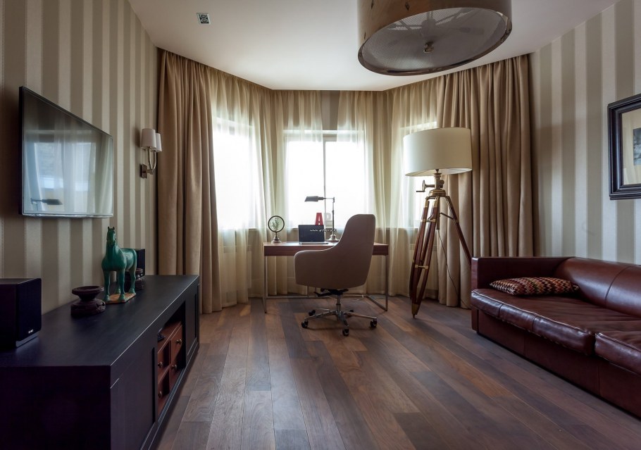 Комната с эркером кабинет гостиная