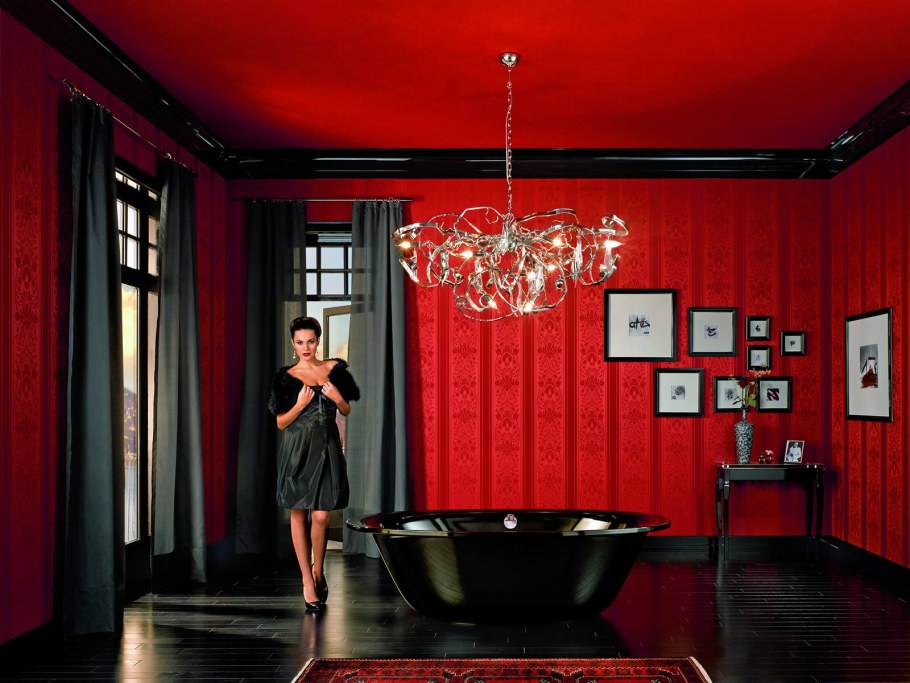 Интерьер в красных тонах
